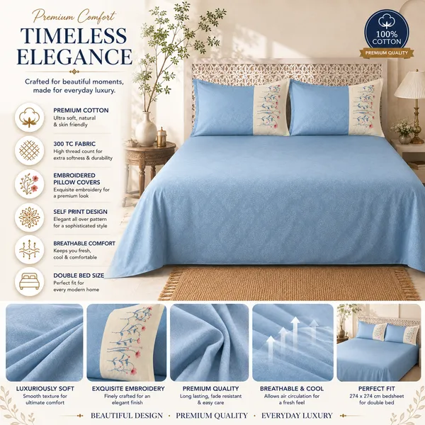 Powder_Blue_Embroidered_Double_Bedsheet_Set_–Bookfold_Gift_packaging