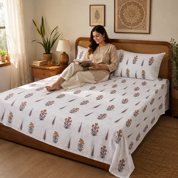 Elegant_Floral_Handloom_Cotton_Bedsheet_Set_with_2_Pillow_Covers_|_Gift_Packaging