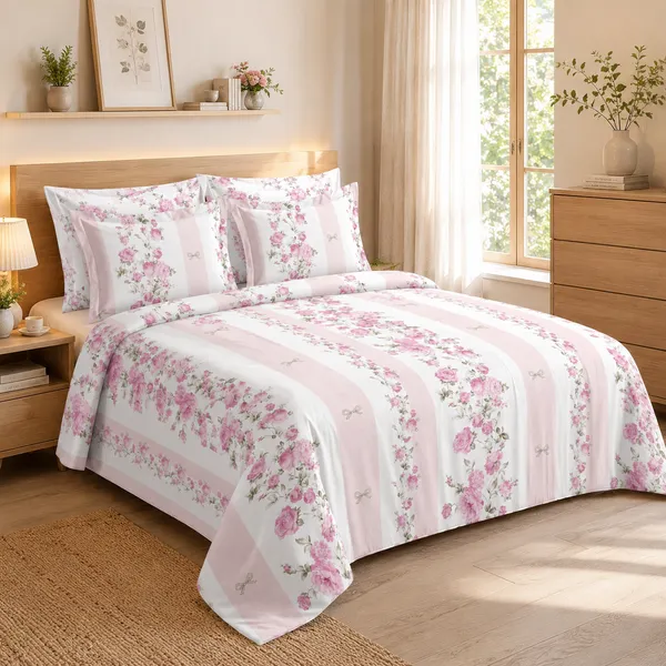 Pink_Rose_Stripe_Bedsheet_Set_–_Cotton