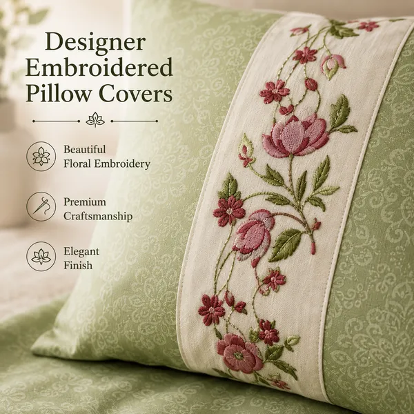 Sage_Green_Cotton_Double_Bedsheet_with_Floral_Embroidered_Pillow_Covers_–_Elegant_Traditional_Bedroom_Bedding_Set