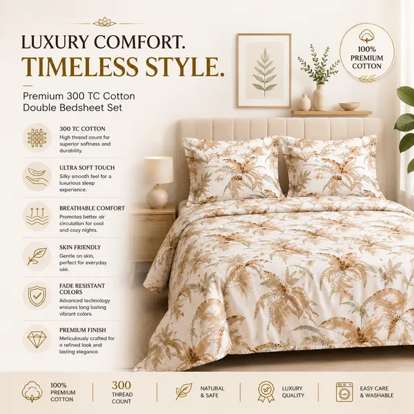 Tropical_Leaves_Double_Bedsheet_Set_–_Cotton