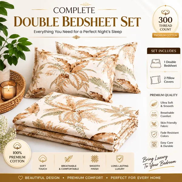 Tropical_Leaves_Double_Bedsheet_Set_–_Cotton