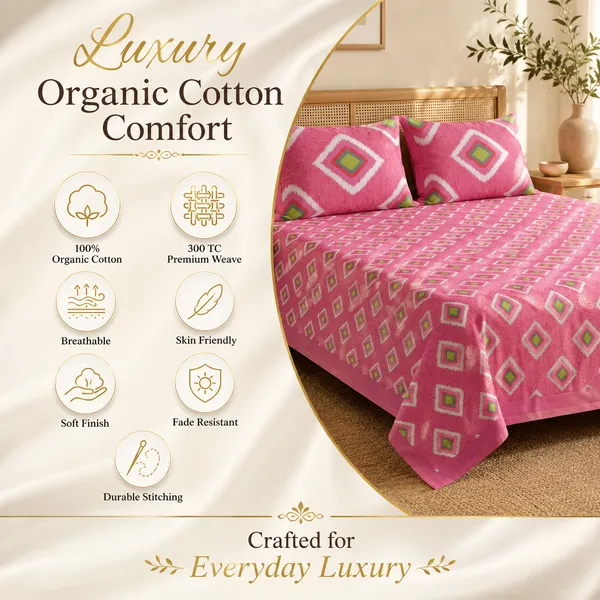 Pink_Diamond_Print_Bedsheet_Set_–_Handloom_Cotton