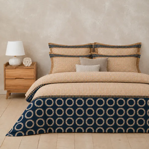 Navy_Floral_Circle_Bedsheet_Set_–_Cotton