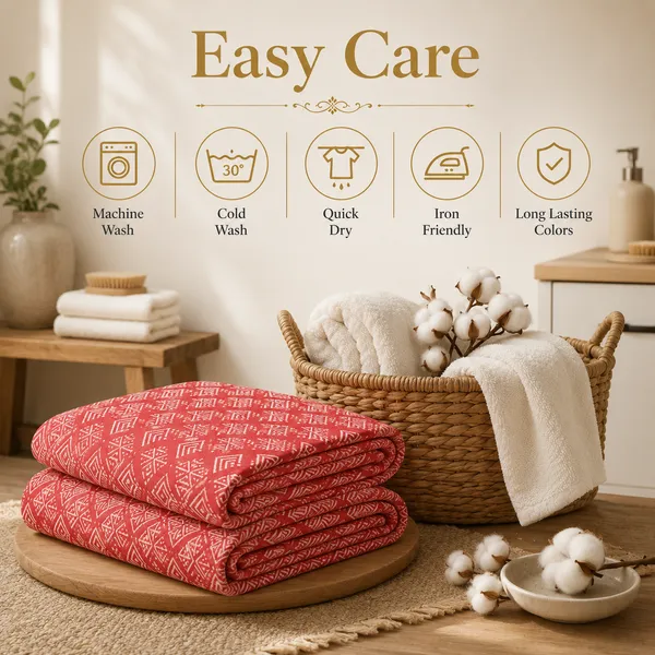 Coral_Geometric_Print_Bedsheet_Set_–_Handloom_Cotton