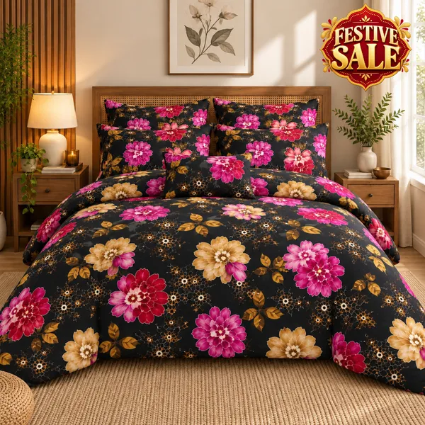 Trufinsh_Floral_Cotton_400_TC_Double_Bedsheet_Set-Bookfold_Gift_Packaging