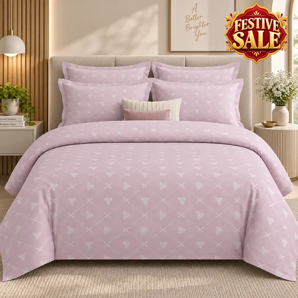 Trufinsh_Premium_Pink_Pure_Cotton_Bedsheet_with_Pillow_Covers_|__Gift_Packaging