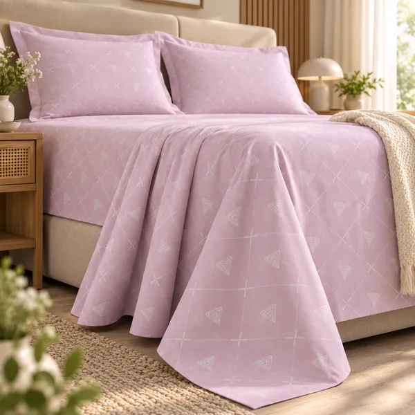 Trufinsh_Premium_Pink_Pure_Cotton_Bedsheet_with_Pillow_Covers_|__Gift_Packaging