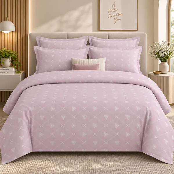 Premium_Pink_Pure_Cotton_Bedsheet_with_Pillow_Covers_|__Gift_Packaging