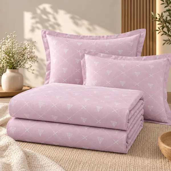 Trufinsh_Premium_Pink_Pure_Cotton_Bedsheet_with_Pillow_Covers_|__Gift_Packaging