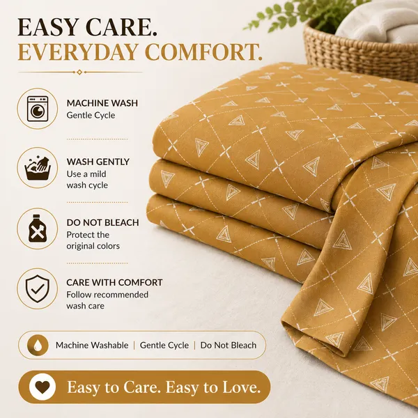 Mustard_Pure_Cotton_Double_Bedsheet_Set_|__Gift_Packaging