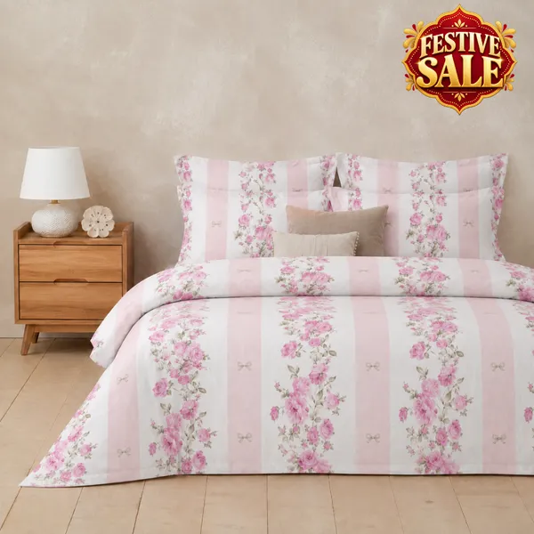 Trufinsh_Pink_Rose_Stripe_Bedsheet_Set_–_Cotton