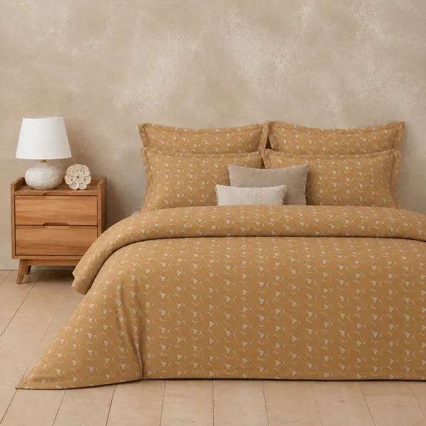 Mustard_Pure_Cotton_Double_Bedsheet_Set_|__Gift_Packaging