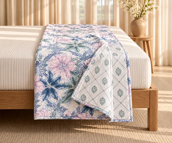 Trufinsh_100%_Cotton_Double_Bed_Dohar,_Reversible_3-Layer_Cotton_Dohar,_Lightweight_AC_Blanket,_Summer_Blanket,_Pastel_Floral_Print