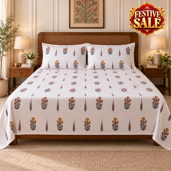 Trufinsh_Elegant_Floral_Handloom_Cotton_Bedsheet_Set_with_2_Pillow_Covers_|_Gift_Packaging