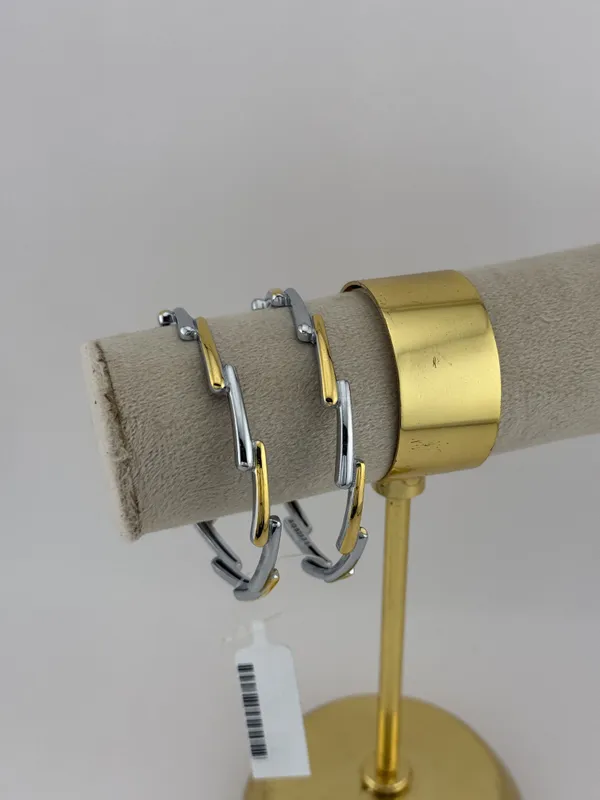 Gold_And_Sterling_Silver_925_Sterling_Silver_Two-Tone_Bangle