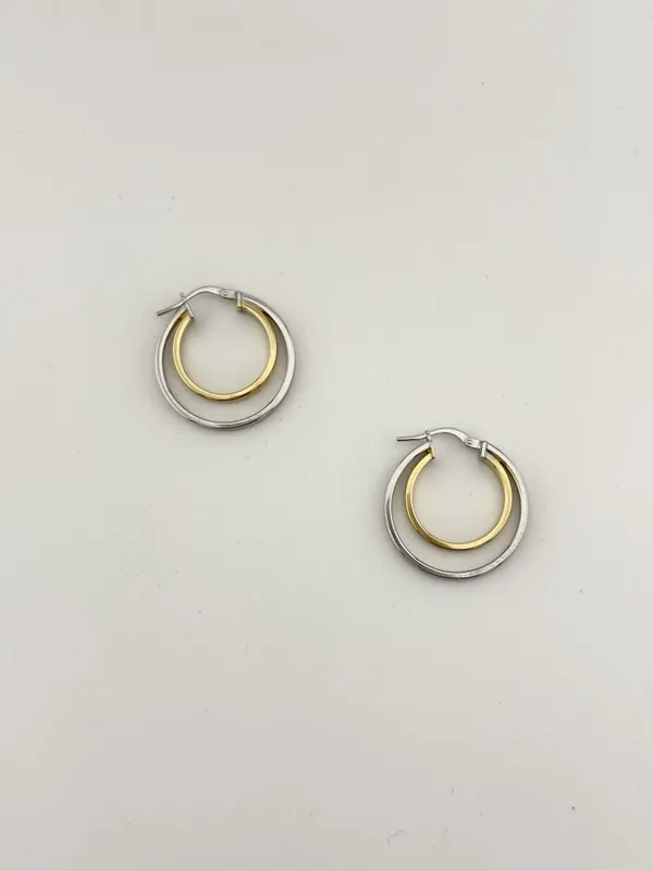 Silver_And_Gold_925_Sterling_Silver_Dual-Tone_Double_Hoop_Earrings