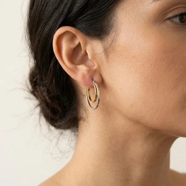 Silver_And_Gold_925_Sterling_Silver_Dual-Tone_Double_Hoop_Earrings