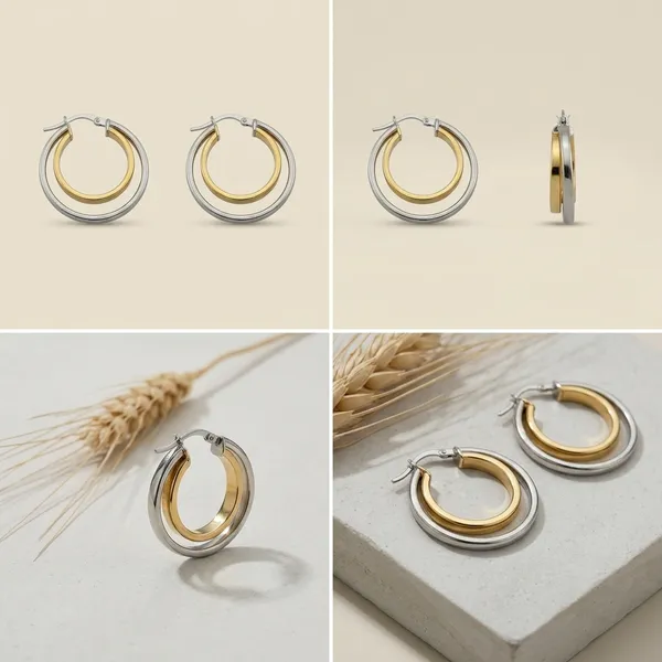 Silver_And_Gold_925_Sterling_Silver_Dual-Tone_Double_Hoop_Earrings