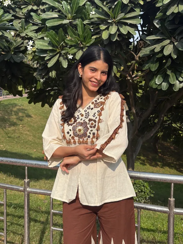 Beige_And_Brown_Cotton_Blend_Relaxed_Fit_Embroidered_Co-Ord_Set_For_Women