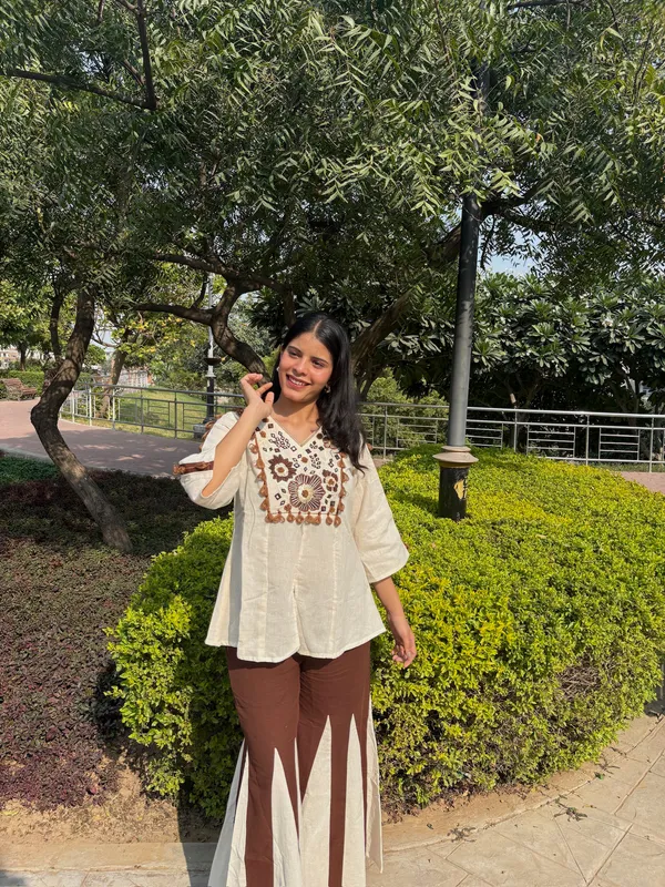 Beige_And_Brown_Cotton_Blend_Relaxed_Fit_Embroidered_Co-Ord_Set_For_Women