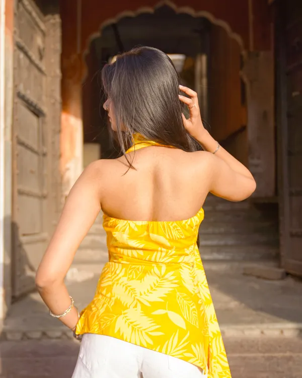 Dua_Sunshine_Yellow_Short_Kurti_|_Lightweight_Everyday_Ethnic_Wear_|_indiva
