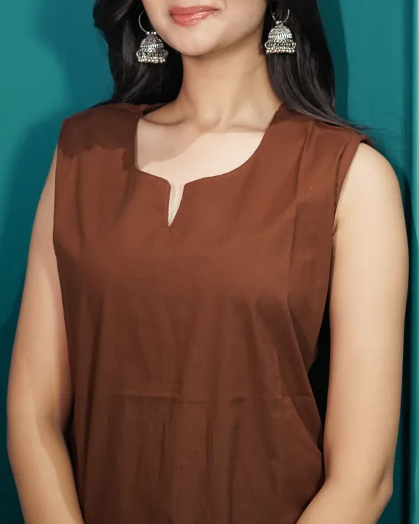 Terracotta_Earth_Sleeveless_Chocolate_Co-Ord_Set_|_Lace_Border_&_Wide-Leg_Trousers_