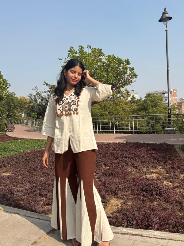 Beige_And_Brown_Cotton_Blend_Relaxed_Fit_Embroidered_Co-Ord_Set_For_Women