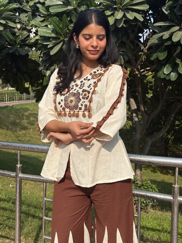 Beige_And_Brown_Cotton_Blend_Relaxed_Fit_Embroidered_Co-Ord_Set_For_Women