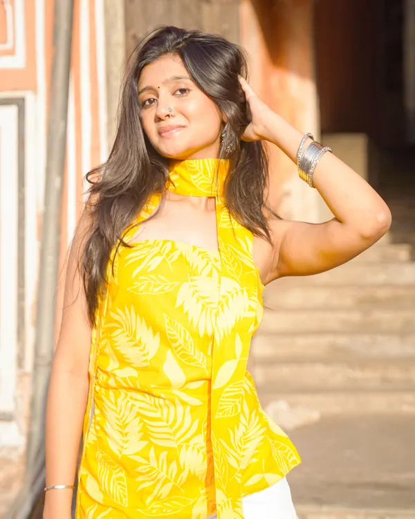 Dua_Sunshine_Yellow_Short_Kurti_|_Lightweight_Everyday_Ethnic_Wear_|_indiva