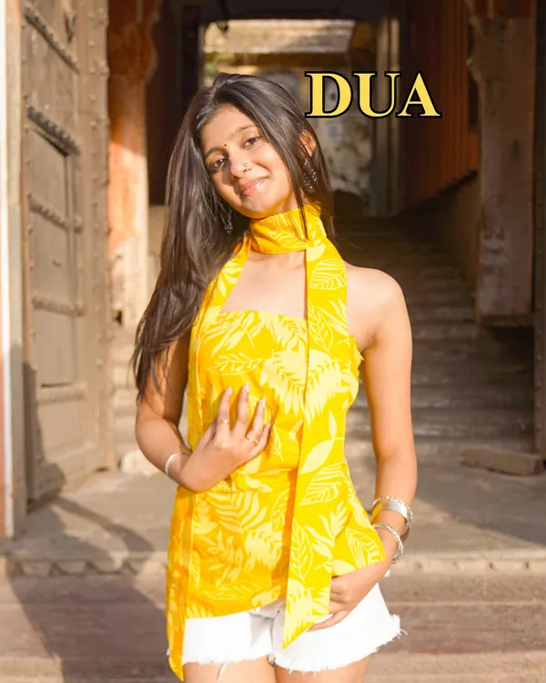 Dua_Sunshine_Yellow_Short_Kurti_|_Lightweight_Everyday_Ethnic_Wear_|_indiva