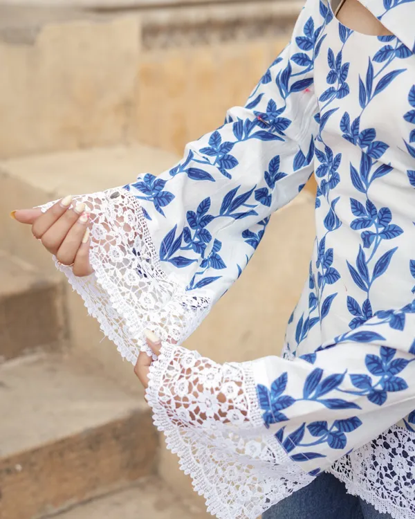 Chhaya_Jaipur_Block_Print_Halter_Neck_Short_Kurti_|_Summer_Ethnic_Wear_|_indiva