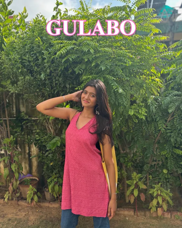 Gulabo_Pink_Chikankari_Halter_Kurti_|_Embroidered_Short_Kurti_|_indiva