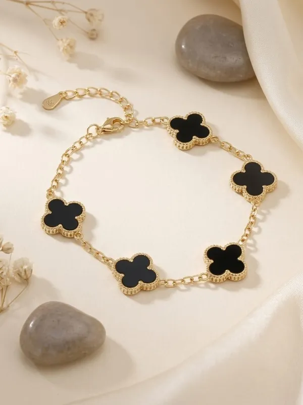 Black_And_Golden_Stainless_Steel_Modern_Bracelet_For_Woman