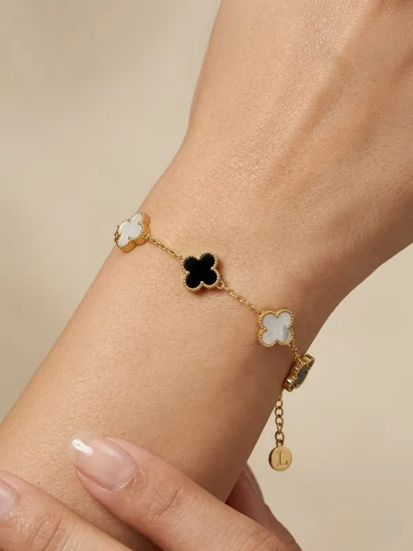 Black_And_White_Stainless_Steel_Modern_Bracelet_For_Woman