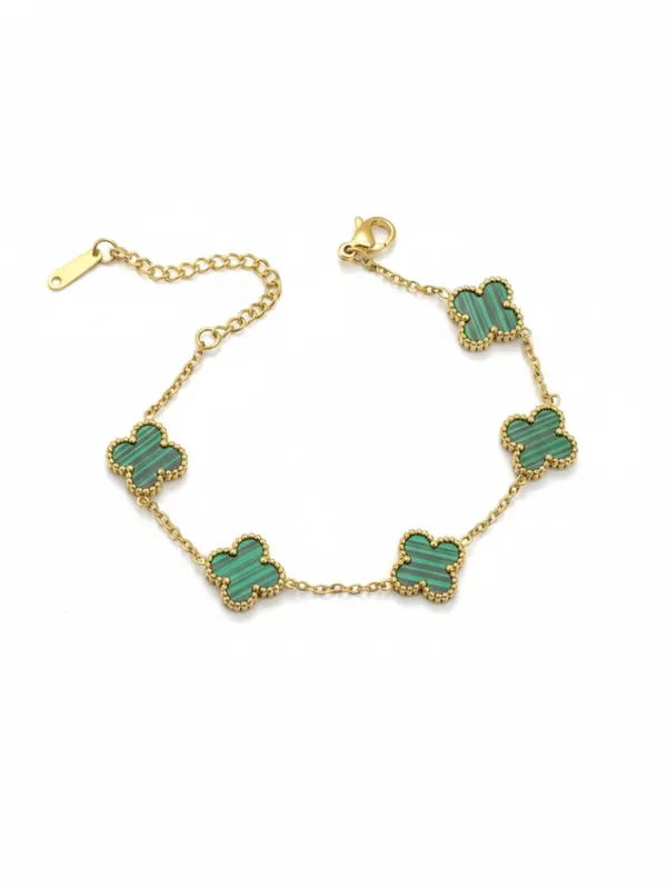 Green_And_Golden_Stainless_Steel_Modern_Bracelet_For_Woman