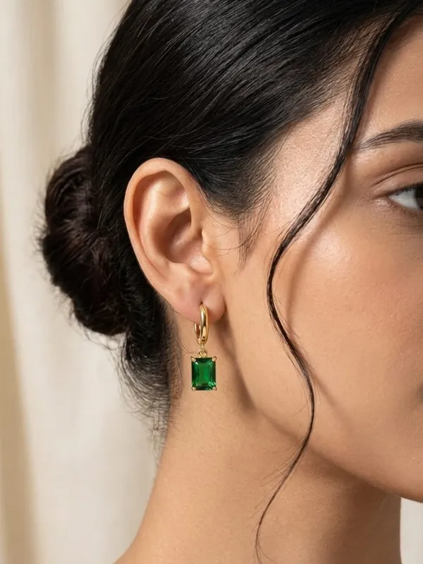 Green_And_Golden_Stainless_Steel_Modern_Earring_For_Woman