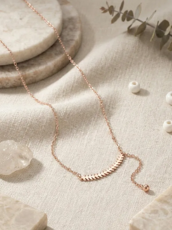 Rose_Golden_Stainless_Steel_Modern_Necklace_For_Woman