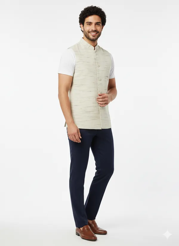 Cream_Khadi_Modi_Jacket_For_Men