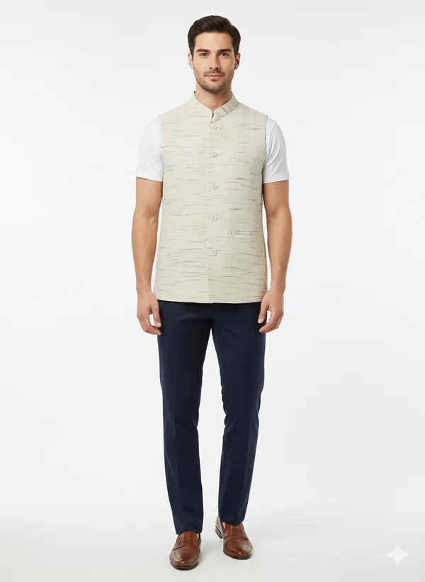Cream_Khadi_Modi_Jacket_For_Men