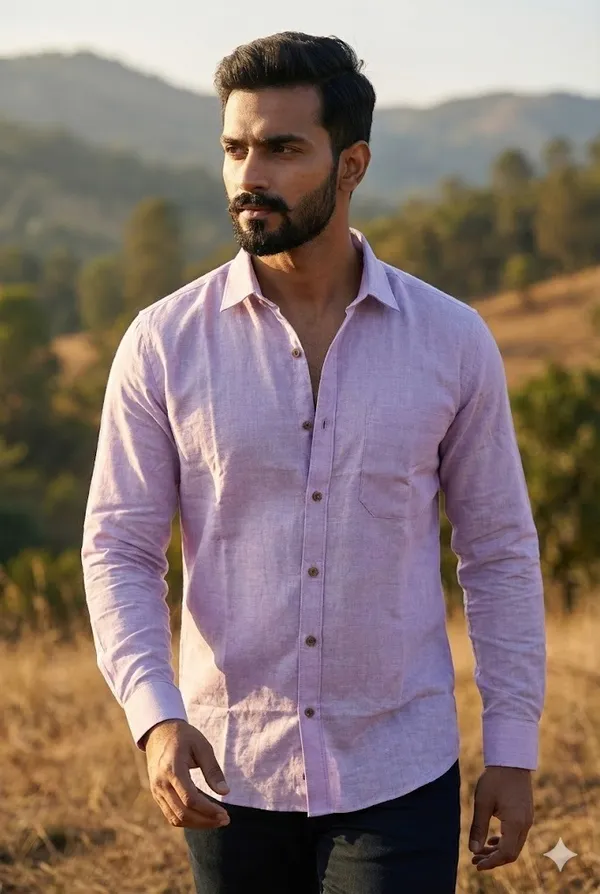 Purple_Handloom_Cotton_Full_Sleeve_Shirt_For_Men