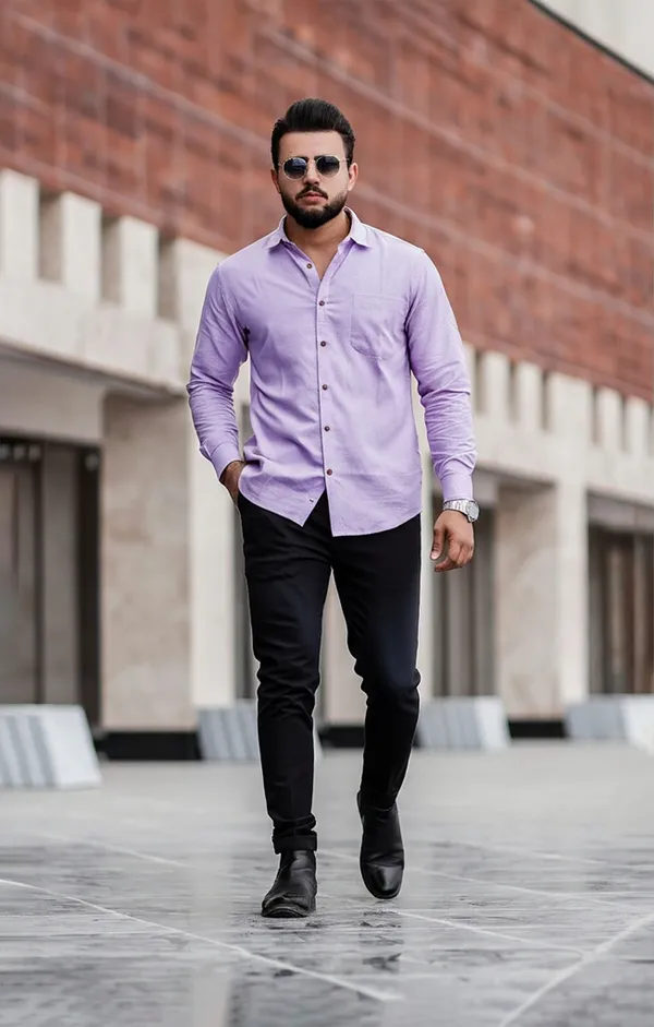 Purple_Handloom_Cotton_Full_Sleeve_Shirt_For_Men