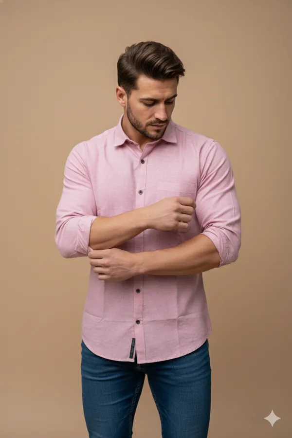 Tulip_Pink_Handloom_Cotton_Full_Sleeve_Shirt_For_Men