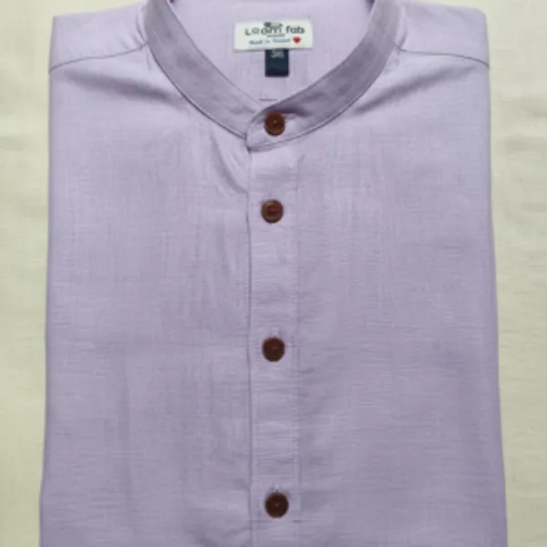 Purple_Handloom_Cotton_Half_Sleeve_Shirt_For_Men
