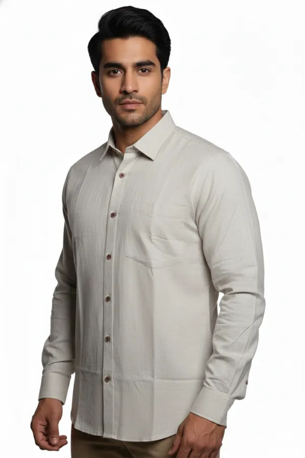 Grey_Handloom_Cotton_Regular_Fit_Full_Sleeve_Shirt_For_Men