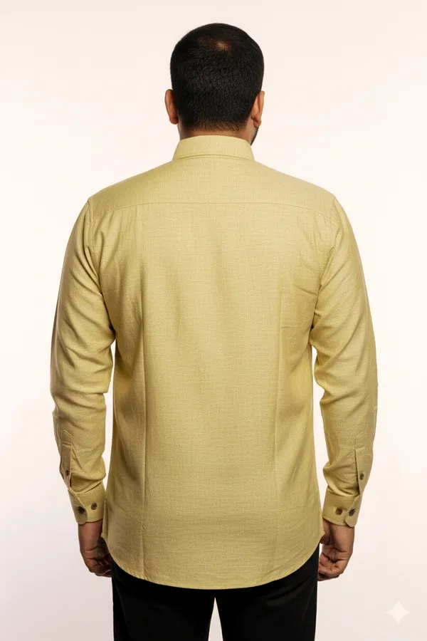 Mustard_Gold_Handloom_Cotton_Full_Sleeve_Shirt_For_Men