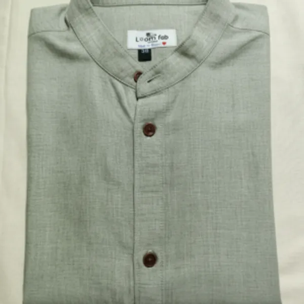 Green_Handloom_Cotton_Regular_Fit_Half_Sleeve_Shirt_For_Men
