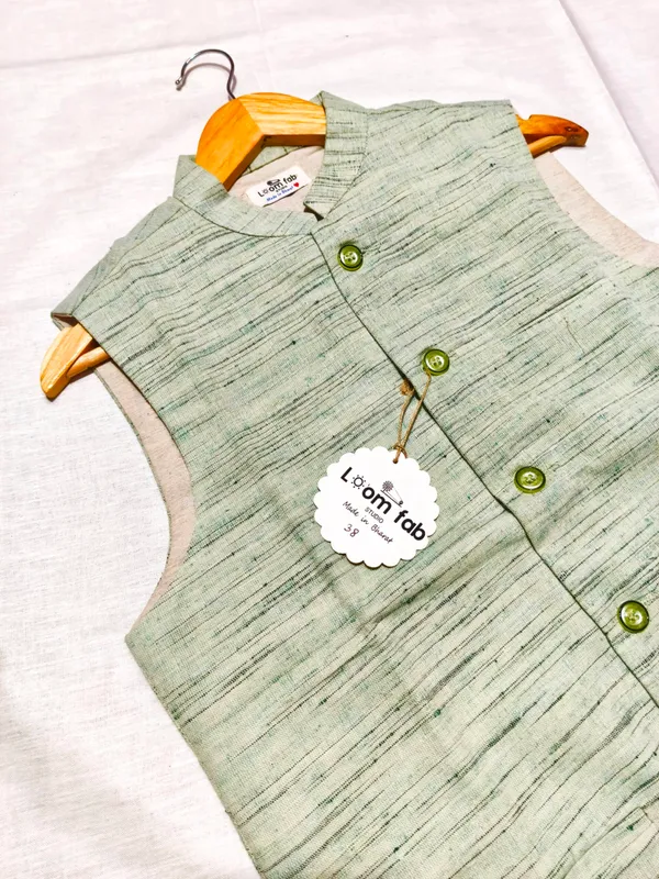 Green_Khadi_Modi_Jacket_For_Men