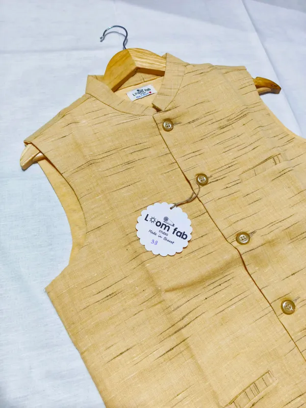 Gold_Brown_Khadi_Modi_Jacket_For_Men
