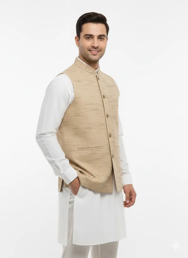 Gold_Brown_Khadi_Modi_Jacket_For_Men